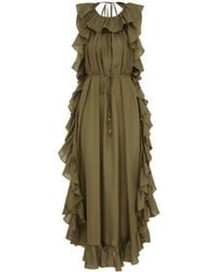 Zimmermann - Cascadian Ruffle Midi Dress - Lyst
