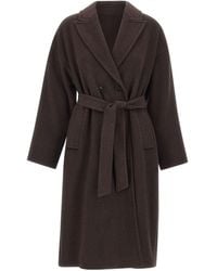 Marella - Saggio Belted Double-Breasted Coat - Lyst