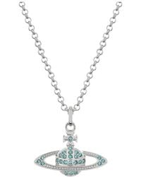 Vivienne Westwood - Mini Bas Relief Pendant Crystal-Embellished Necklace - Lyst