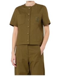 Max Mara - Zanzara Short-Sleeved Button-Up Jacket - Lyst