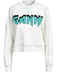 Ganni - Fashionable Versatile Solid Color Sweatshirt - Lyst