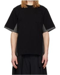 Sacai - Pocket Colour-Block T-Shirt - Lyst