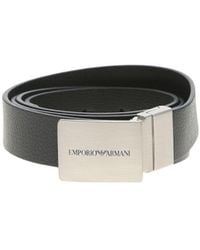 Emporio Armani - Logo-Buckled Reversible Belt - Lyst