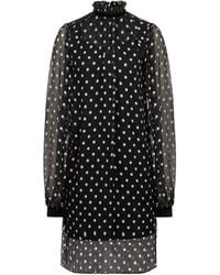 Nina Ricci - Polka-Dot Ruffled Mini Dress - Lyst
