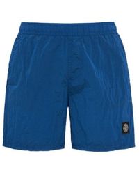 Stone Island - Logo Nylon Shorts - Lyst