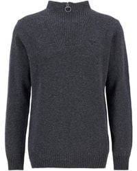 Barbour - Half-Zip Mock Neck Knit Sweater - Lyst