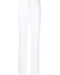 Givenchy - Logo Plaque Straight Leg Trousers - Lyst