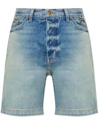 Rhude - Vintage-Wash Denim Shorts - Lyst