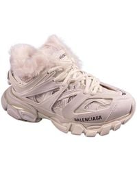 Balenciaga - Track Faux-Fur Sneakers - Lyst