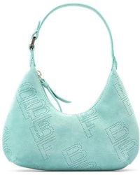 BY FAR - Amber Logo Detailed Zip-Up Shoulder Bag - Lyst