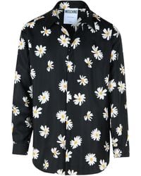 Moschino - Floral Printed Long-Sleeved Shirt - Lyst