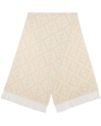 Fendi - Ff Jacquard Fringed-Edge Scarf - Lyst