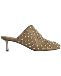 Jil Sander - Stud Embellished Round Toe Mules - Lyst