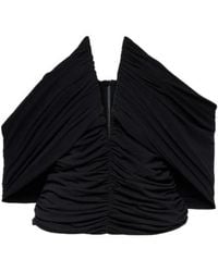Magda Butrym - Off-Shoulder Cropped Jersey Blouse - Lyst