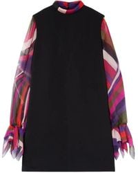PUCCI - Printed Sleeve Heavy Cady Sheath Dress Clothing - Lyst
