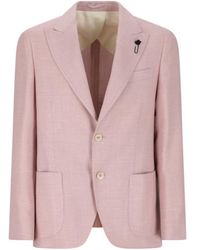 Lardini - Single Breasted Blazer Jacket - Lyst