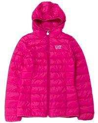 EA7 - Logo Quilted Down Jacket - Lyst