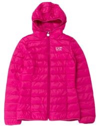 EA7 - Logo Quilted Down Jacket - Lyst