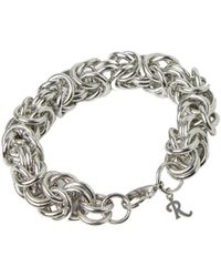 Raf Simons Safety-pin Knot Chain Bracelet in Metallic for Men | Lyst