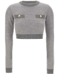 Elisabetta Franchi - Sequins Knit Top - Lyst