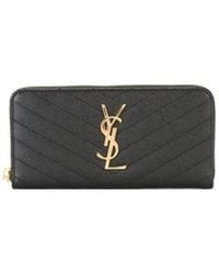 Saint Laurent - Cassandre Matelassé Wallet - Lyst