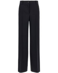 P.A.R.O.S.H. - High-Waisted Straight-Leg Casual Trousers - Lyst