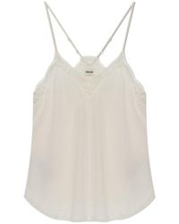 Zadig & Voltaire - Christy V-Neck Lace Top - Lyst