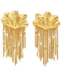 Chloé - The Chloé Shells Fringed Drop Earrings - Lyst