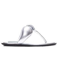 PUCCI - Metallic-Effect Thong Sandals - Lyst