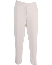 P.A.R.O.S.H. - Panty Elasticated-Waistband Turn-Up Trousers - Lyst