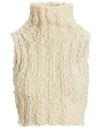 Ralph Lauren - Textured High-Neck Tank Top - Lyst