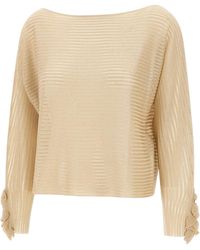 Liu Jo - Striped Ruffled Top - Lyst