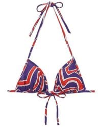 PUCCI - Pucci Labirinto Print Triangle Bikini Top - Lyst
