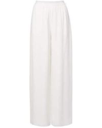 Oscar de la Renta - Mid-Rise Silk Straight Pants - Lyst