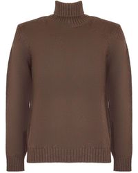 Eleventy - Ribbed Turtle Neck Knitwear - Lyst