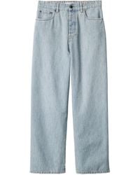 Miu Miu - Logo-Embroidered Denim Jeans - Lyst