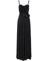 Elisabetta Franchi - Embroidered Flower Carpet Dress - Lyst