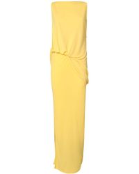 Jacquemus - La Robe Peplo Longue Draped Long Dress - Lyst