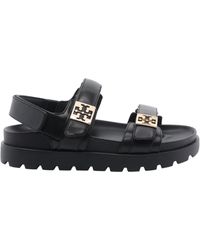 Tory Burch - Logo Strap Flat Sandals - Lyst