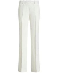 Etro - Slub-Texture Straight-Leg Tailored Trousers - Lyst