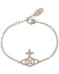 Vivienne Westwood - Olympia Embellished Chain-Linked Bracelet - Lyst