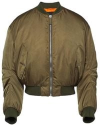 Prada - Zip-Up Down Bomber Jacket - Lyst