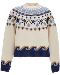 Alanui - Pattern-Jacquard Knitted Jumper - Lyst