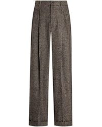 Dolce & Gabbana - Wide-Leg Plaid Trousers - Lyst
