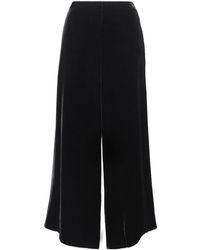 The Row - Elezar Velvet Wide-Leg Casual Pants - Lyst
