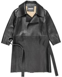 Acne Studios - Leather Coat - Lyst