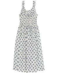 Doen - Flower Print Scoop Neck Dress - Lyst
