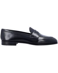 Church's - Onyx Polished Fumé Leather Loafers - Lyst
