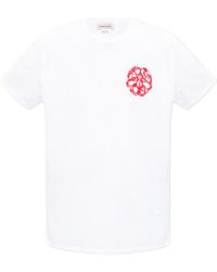 McQueen - Graphic-Print Cotton T-Shirt - Lyst
