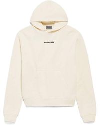 Balenciaga - Logo Embroidered Medium Fit Hoodie - Lyst